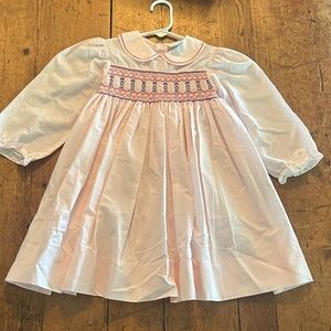 Pink Smocked Kids Dress